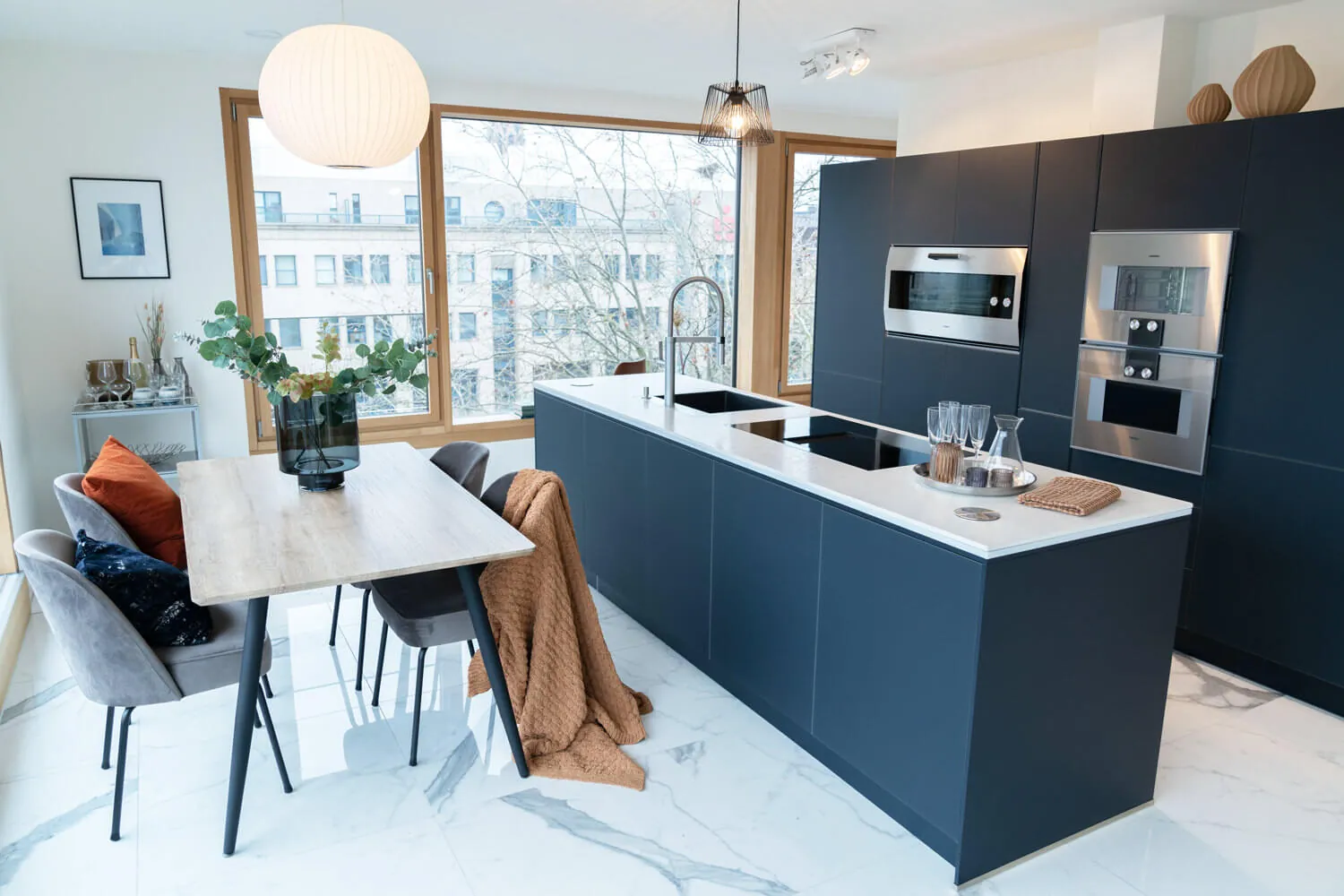 Navy Kitchen Island Dining